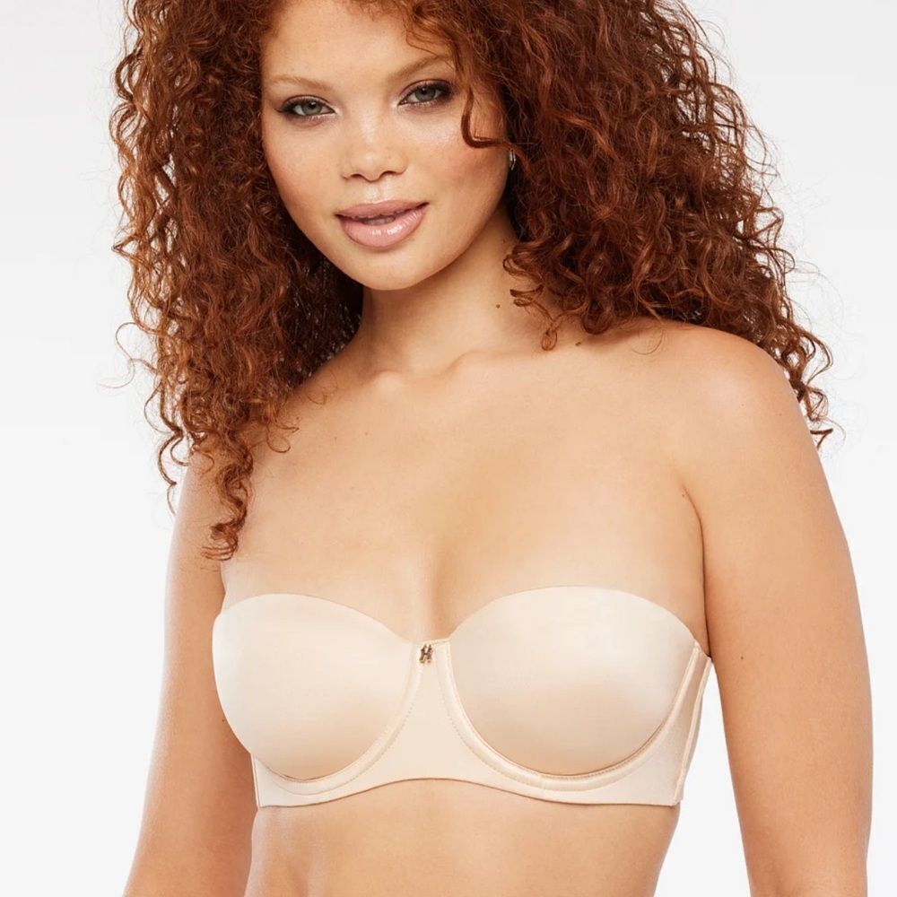 Savage X Fenty Core Microfiber Strapless Bra Honey Nude NWT IN PACKAGE